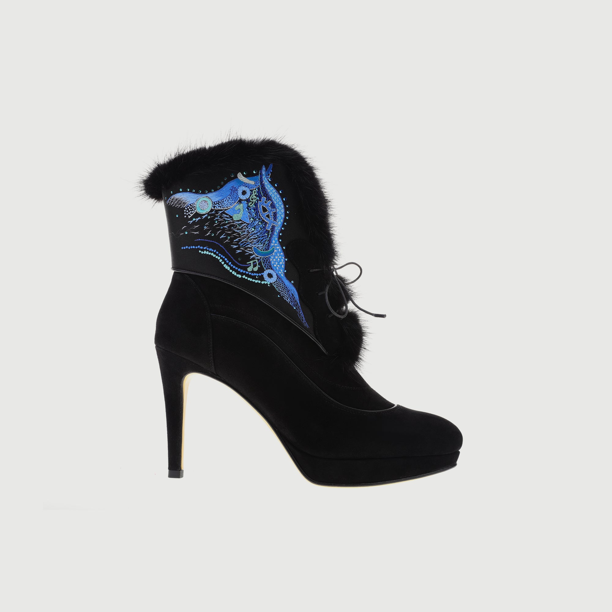 Hand-Embroidered Detachable Boots