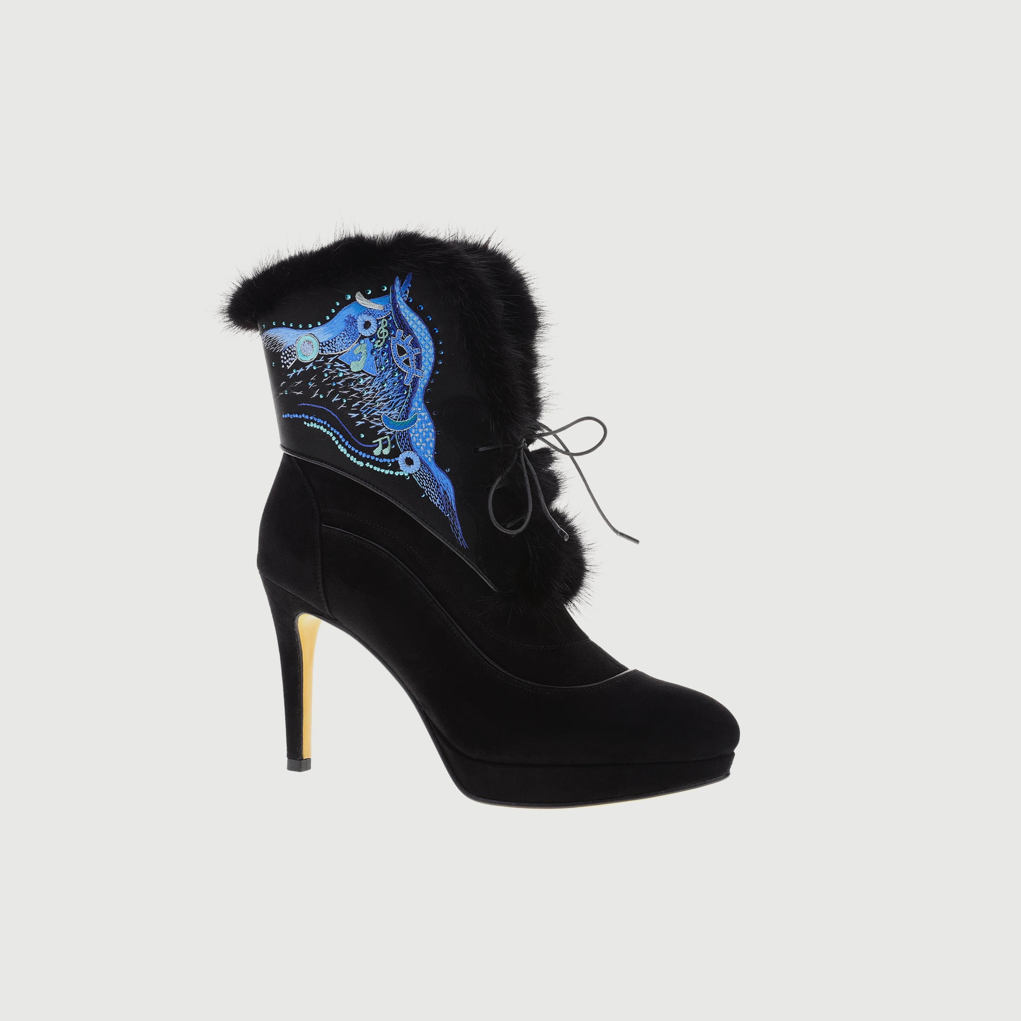 Hand-Embroidered Detachable Boots