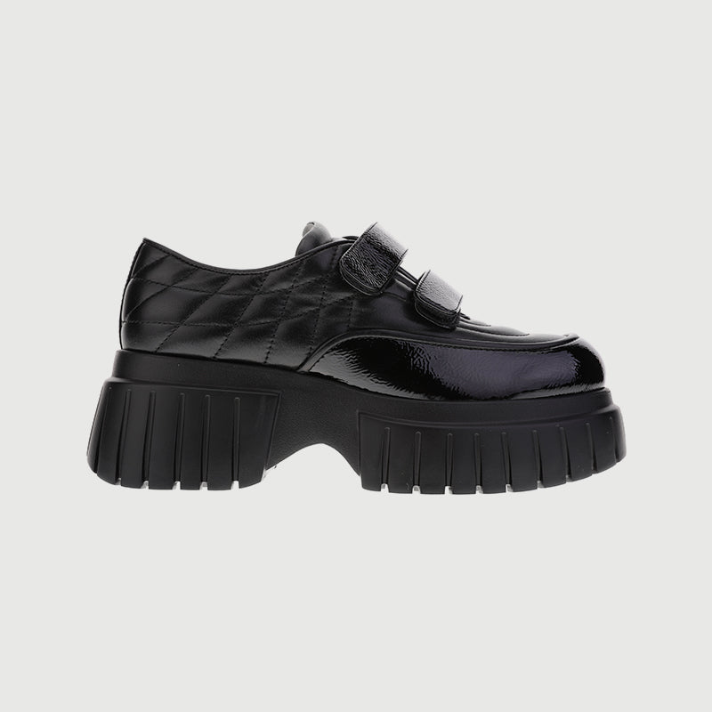 Loafers with Quilted Design and Thick Sole