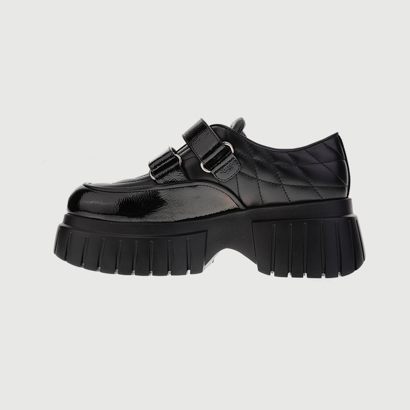Loafers with Quilted Design and Thick Sole