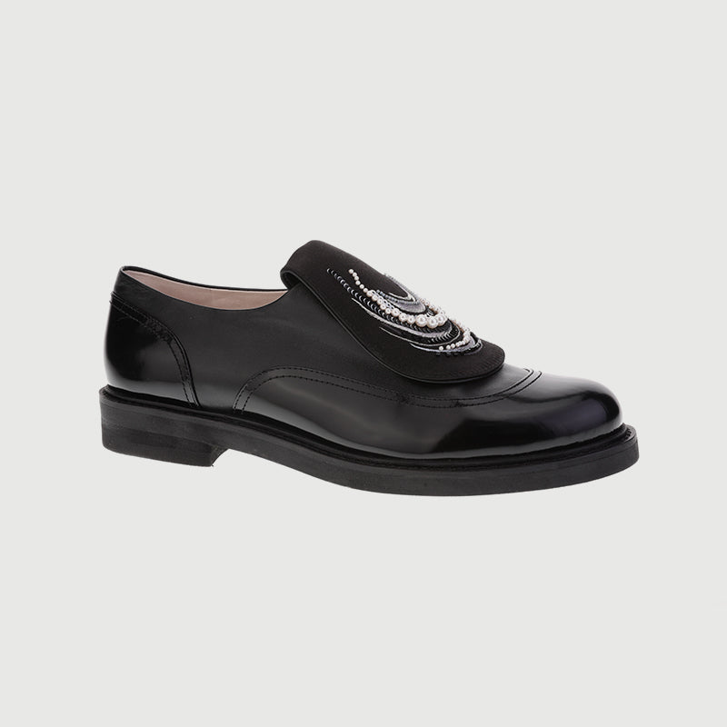 Casual Loafers with Beaded Embroidery