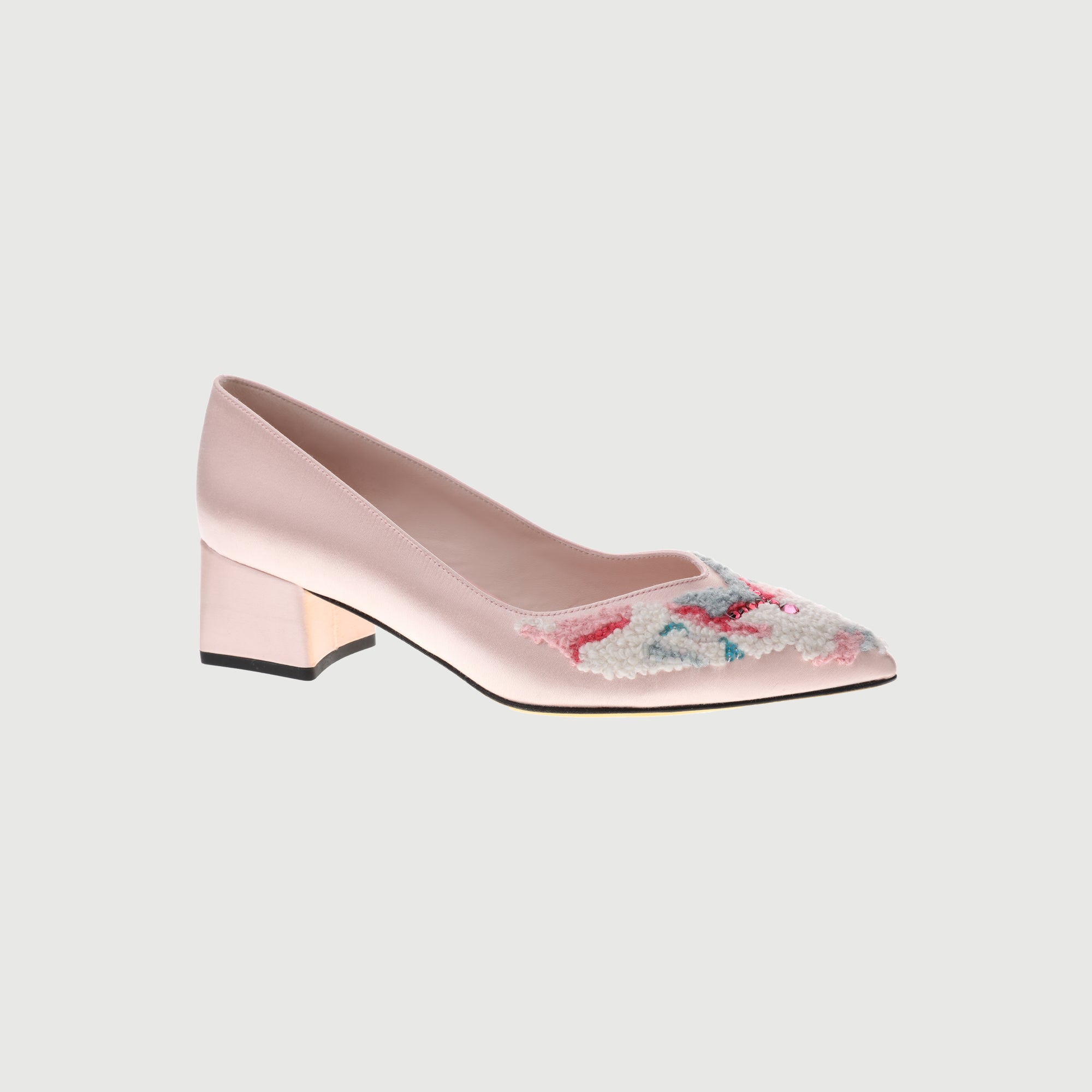Pink Lady - Chunky Suede Heel
